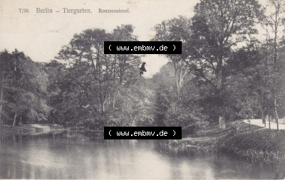Ansichtskarten aus dem Deutschen Reich, Berlin-Tiergarten 1900-1930, 1915, Berliner Tiergarten, Rousseau-Insel (1) Sammlung