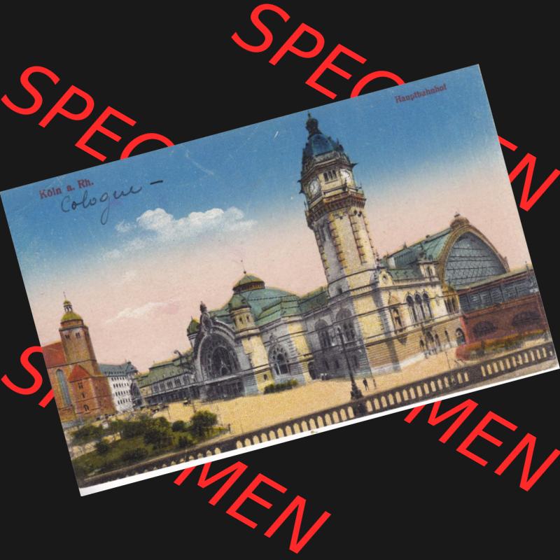 Ansichtskarten aus dem Deutschen Reich, Preußen, Provinz Rheinland, Stadt Köln, Sammlung Köln allgemein vor 1945, Köln a. Rh. Hauptbahnhof... Sammlung