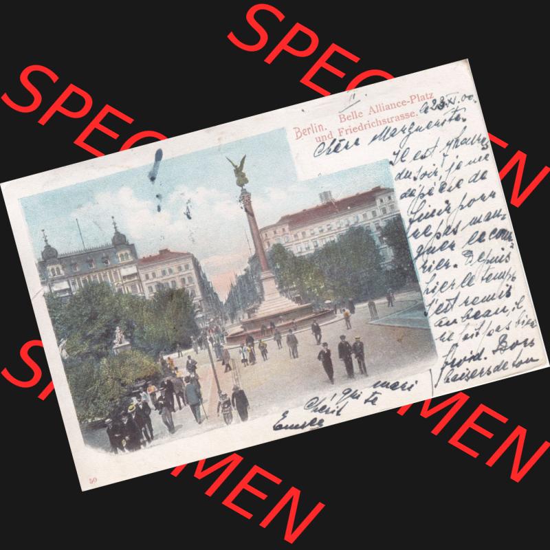 Ansichtskarten aus dem Deutschen Reich, Berlin-Mitte, Friedrichstrasse Berlin, Belle Alliance-Platz und Friedrichstraße (1) Sammlung