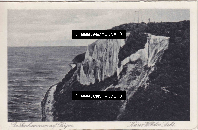 Ansichtskarten aus dem Deutschen Reich, Pommern, Insel Rügen E 5435 Stubbenkammer auf Rügen Kaiser Wilhelm Licht (1) Sammlung