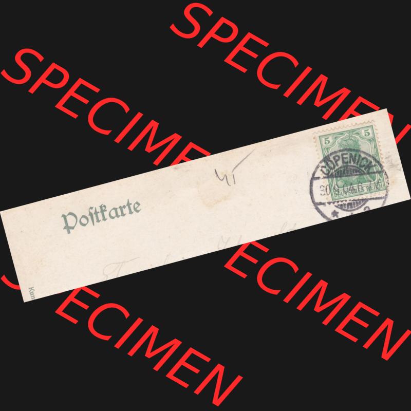 Ansichtskarten aus dem Deutschen Reich, Berlin-Tiergarten 1904, Partie im Tiergarten, Briefmarke mit Stempel von September 1904 (2) Sammlung