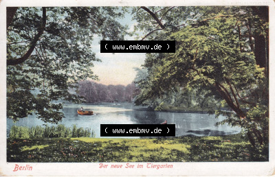 Ansichtskarten aus dem Deutschen Reich, Berlin-Tiergarten Der neue See im Tiergarten, fast Postfrische Postkarte (1) Sammlung
