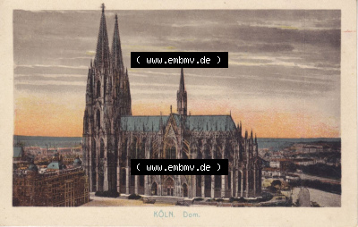 Ansichtskarten aus dem Deutschen Reich, Preußen, Provinz Rheinland, Stadt Köln, Sammlung vor 1945, Köln, Dom Querformat (1) Sammlung