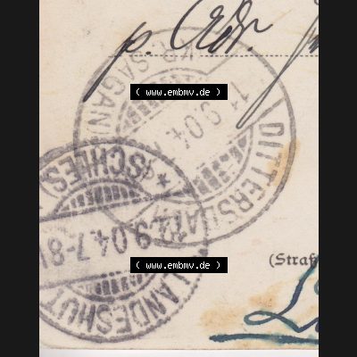 Ansichtskarten aus dem Deutschen Reich, Berlin-Tiergarten 1904, Schiense am Bahnhof Tiergarten, Briefmarke Stempel (3) Sammlung