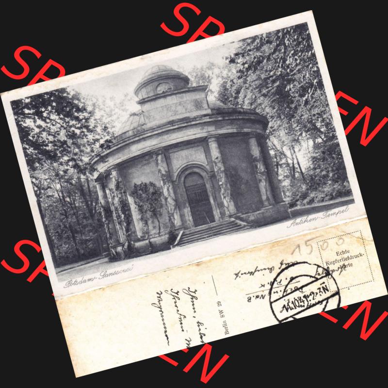 Ansichtskarten aus dem Deutschen Reich, Preußen, Provinz Brandenburg, Hauptstadt Potsdam, Sammlung von ca. 1911-1941, 1941, Potsdam, Antiker Tempel,... Sammlung