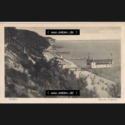 Ansichtskarten aus dem Deutschen Reich, Pommern, Insel Rügen 1910-1930, Aus Sammlung Rügen, 1927, Insel Rügen Sellin am Srand (1) Sammlung