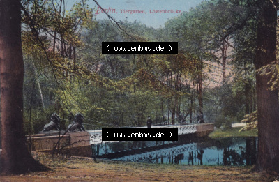 Ansichtskarten aus dem Deutschen Reich, Berlin-Tiergarten 1921, Löwenbrücke im Tiergarten (1) Sammlung