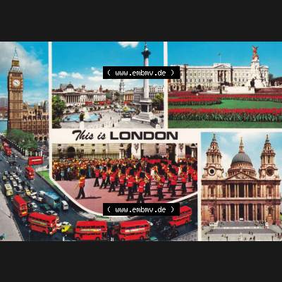 Ansichtskarte Großbritannien, GB-England, Stadt London in Farbe / Color, Motiv This is London (1) Sammlung