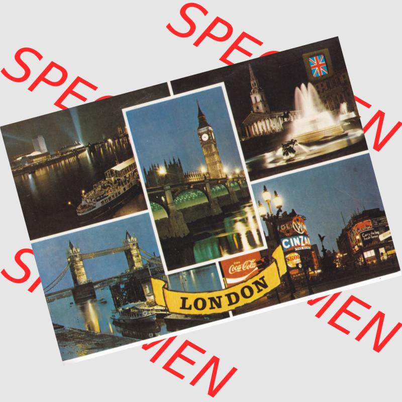 Ansichtskarte Großbritannien, GB-England, Stadt London in Farbe / Color, Motiv London, River Thames, Big Ben, TRafalger Square, Tower Bridge (1) Sammlung
