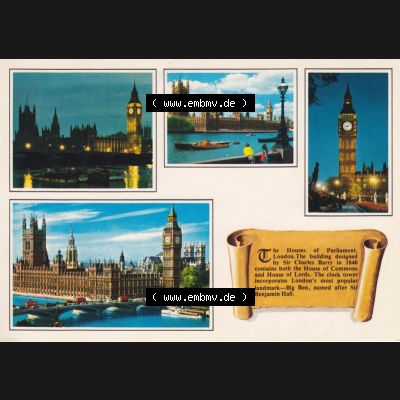 Ansichtskarte Großbritannien, GB-England, Stadt London in Farbe / Color, Motiv The House of Parliament (1) Sammlung