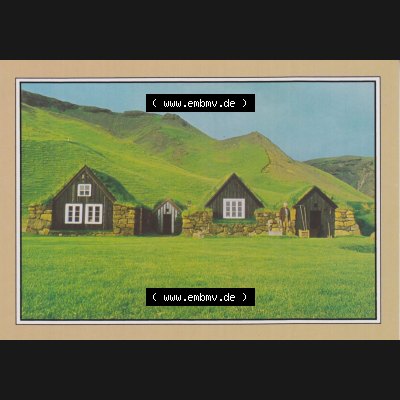 Ansichtskarte Island Byggðasafn. Ansichtskarte bzw. Postkarte aus Island / Iceland alte Postkarten der 1980er Jahre. Die Ansichtskarte bzw. Postkarte aus Island allgemein... Sammlung