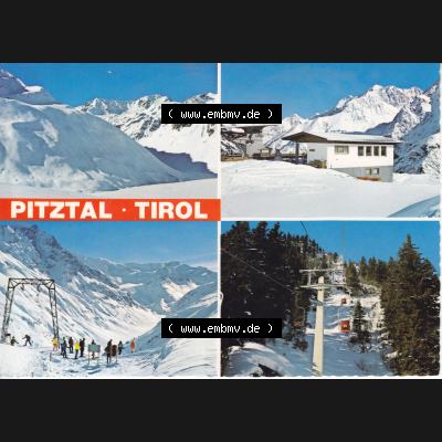 Ansichtskarte Österreich / Austria, Bundesland Tirol Pitztal, Schigebiet Rifflsee, Berstastion der Risslseebahn (1) Sammlung