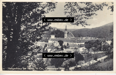Ansichtskarte Österreich / Austria, Bundesland Niederösterreich: Unsortiert in s/w Schwarzweiß Heiligenkreuz bei Baden, Cistercienser-Abtei... Sammlung