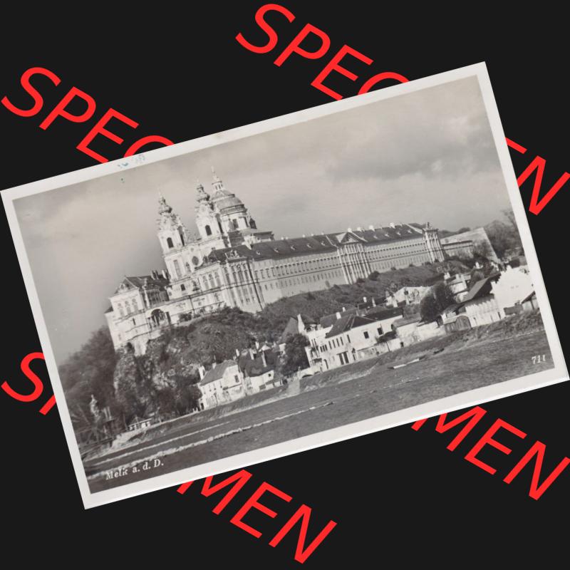 Ansichtskarte Österreich / Austria, Bundesland Niederösterreich: Unsortiert in s/w Schwarzweiß Melk an der Donau Schloss (1) Sammlung