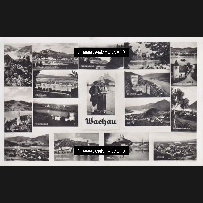 Ansichtskarte Österreich / Austria, Bundesland Niederösterreich: Unsortiert in s/w Schwarzweiß Wachau mehrere Ansichten (1) Sammlung