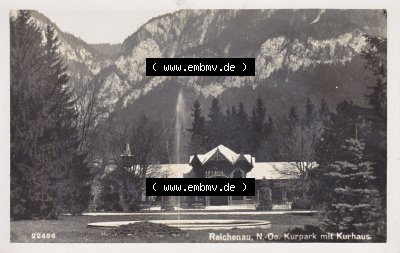 Ansichtskarte Österreich / Austria, Bundesland Niederösterreich: Unsortiert in s/w Schwarzweiß Reichenau Kurpark mit Kurhaus... Sammlung