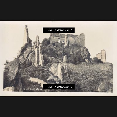 Ansichtskarte Österreich / Austria, Bundesland Niederösterreich: Unsortiert in s/w Schwarzweiß Ruine Dürnstein in der Wachau (1) Sammlung