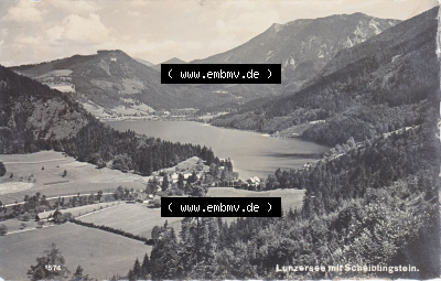 Ansichtskarte Österreich / Austria, Bundesland Niederösterreich: Unsortiert in s/w Schwarzweiß Lunzersee mit Scheiblingstein... Sammlung