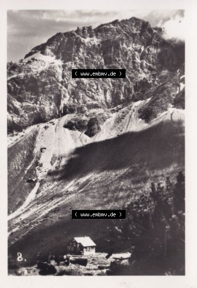 8. Ober-Zalimhütte gegen Wildberg. Digitalisierte original alte Fotos Vorarlberg, Brand im Brandnertal - Foto-Sammlung Sammlung