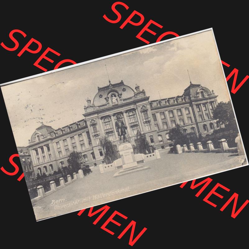 Ansichtskarte Schweiz, Karton Bern, Verwaltungskreis Bern-Mittelland, Stadt Bern, vor 1945 In s/w Schwarzweiß Bern, Universität mit Hallendenkmal (1) Sammlung