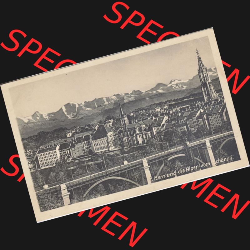 Ansichtskarte Schweiz, Karton Bern, Verwaltungskreis Bern-Mittelland, Stadt Bern, vor 1945 In s/w Schwarzweiß Bern, Künstlerkarte, Bern und die Alpen... Sammlung