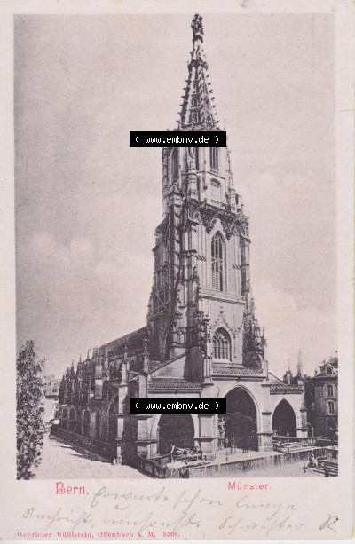 Ansichtskarte Schweiz, Karton Bern, Verwaltungskreis Bern-Mittelland, Stadt Bern, vor 1945 In s/w Schwarzweiß Bern, Münster,... Sammlung
