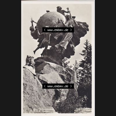 Ansichtskarte Schweiz, Karton Bern, Verwaltungskreis Bern-Mittelland, Stadt Bern, vor 1945 In s/w Schwarzweiß Bern, Weltpostdenkmal (1) Sammlung
