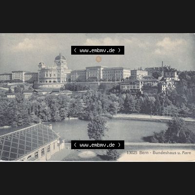 Ansichtskarte Schweiz, Karton Bern, Verwaltungskreis Bern-Mittelland, Stadt Bern, vor 1945 In s/w Schwarzweiß 13025 Bern, Bundeshaus und Aare (1) Sammlung