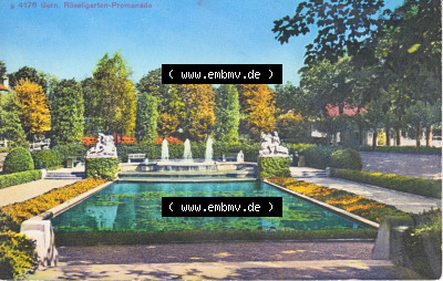 Ansichtskarte Schweiz, Karton Bern, Verwaltungskreis Bern-Mittelland, Stadt Bern, Lithografie vor 1945, 1933, 4176 Bern, Röseligarten-Promenade... Sammlung