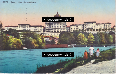Ansichtskarte Schweiz, Karton Bern, Verwaltungskreis Bern-Mittelland, Stadt Bern, Lithografie vor 1945, 3379 Bern, Das Bundeshaus,... Sammlung