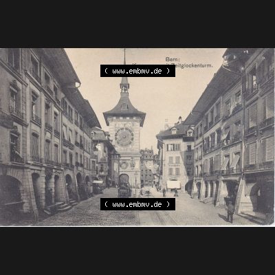 Ansichtskarte Schweiz, Karton Bern, Verwaltungskreis Bern-Mittelland, Stadt Bern, vor 1945 In s/w Schwarzweiß Bern, Kramgasse mit Zeitglockenturm (1) Sammlung