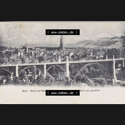 Ansichtskarte Schweiz, Karton Bern, Verwaltungskreis Bern-Mittelland, Stadt Bern, vor 1945 In s/w Schwarzweiß Bern, Blick auf Stadt und Alpen vom Kursaal Schänzli... Sammlung