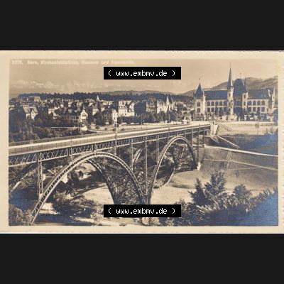 Ansichtskarte Schweiz, Karton Bern, Verwaltungskreis Bern-Mittelland, Stadt Bern, vor 1945 In s/w Schwarzweiß 3378, Bern, Kirchenfeldbrücke, Museum... Sammlung