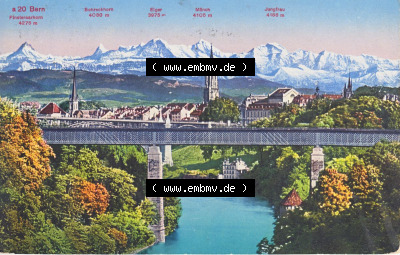 Ansichtskarte Schweiz, Karton Bern, Verwaltungskreis Bern-Mittelland, Stadt Bern, Lithografie vor 1945, a20 Bern, Finsteraarhorn,... Sammlung