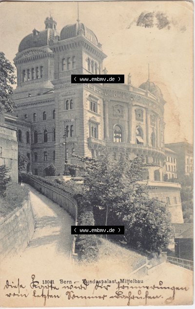 Ansichtskarte Schweiz, Karton Bern, Verwaltungskreis Bern-Mittelland, Stadt Bern, vor 1945 In s/w Schwarzweiß 13041 Bern, Bundespalast,... Sammlung