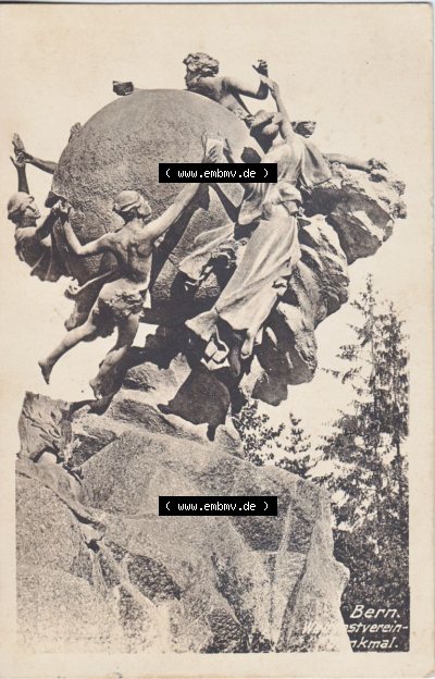 Ansichtskarte Schweiz, Karton Bern, Verwaltungskreis Bern-Mittelland, Stadt Bern, vor 1945 In s/w Schwarzweiß Bern, Weltpostvereindenkmal... Sammlung