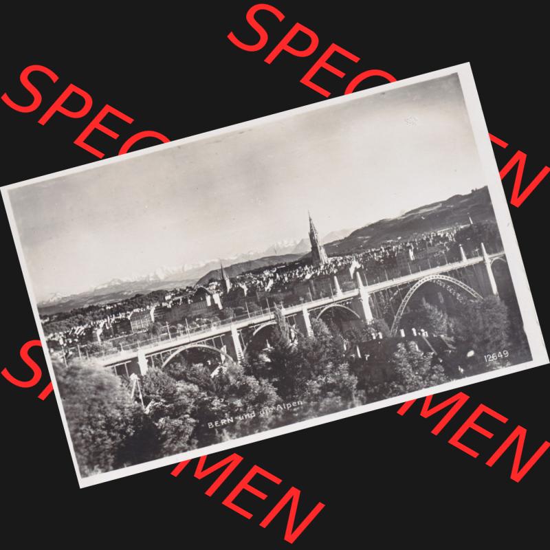Ansichtskarte Schweiz, Karton Bern, Verwaltungskreis Bern-Mittelland, Stadt Bern, vor 1945 In s/w Schwarzweiß Bern und die Alpen 12649 (1) Sammlung