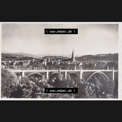 Ansichtskarte Schweiz, Karton Bern, Verwaltungskreis Bern-Mittelland, Stadt Bern, vor 1945 In s/w Schwarzweiß Bern und die Alpen 12649 (1) Sammlung