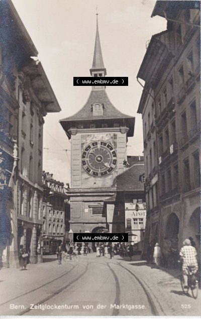 Ansichtskarte Schweiz, Karton Bern, Verwaltungskreis Bern-Mittelland, Stadt Bern, vor 1945 In s/w Schwarzweiß Bern, Zeitglockenturm... Sammlung