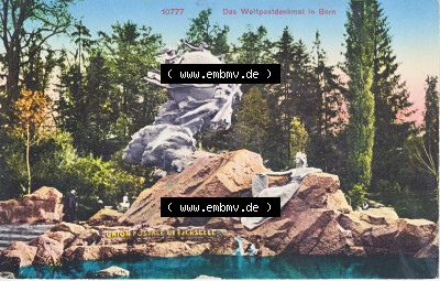 Ansichtskarte Schweiz, Karton Bern, Verwaltungskreis Bern-Mittelland, Stadt Bern, Lithografie vor 1945, 10777, Das Weltpostverein-Denkmal... Sammlung