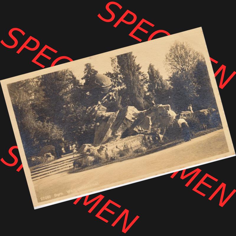 Ansichtskarte Schweiz, Karton Bern, Verwaltungskreis Bern-Mittelland, Stadt Bern, vor 1945 In s/w Schwarzweiß 27061 Bern, Weltpostdenkmal (1) Sammlung
