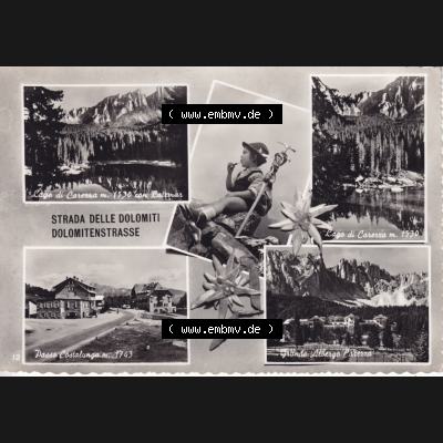 Ansichtskarte Italien s/w Dolomiten, Strada delle Dolomiti, Dolomitenstrasse (1) Sammlung