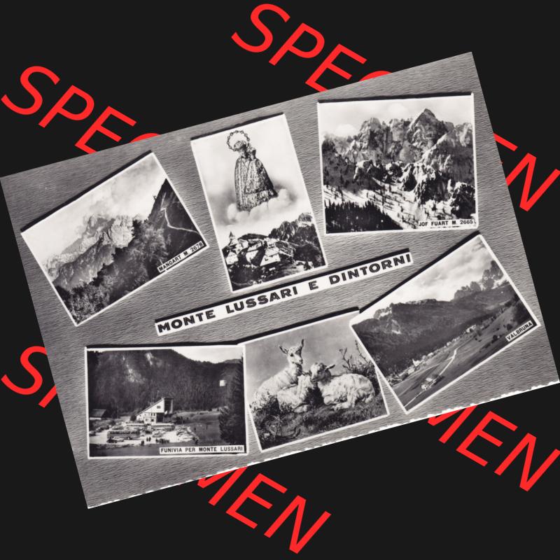 Ansichtskarte Italien s/w 196x, Dolomiten Luschariberg, Monte Lussarei E Dintorni (1) Sammlung