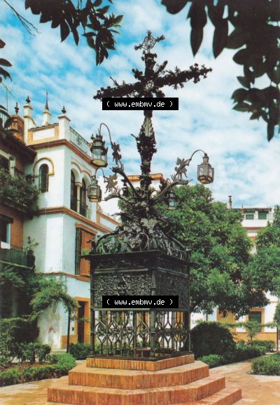 Ansichtskarte Spanien Sevilla, in Farbe / Color Sevilla La Plaza de Santa Cruz Hochformat. Ansichtskarte aus Spanien Sevilla in... Sammlung