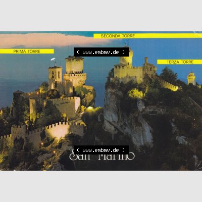 Ansichtskarte San Marino Die drei Türme von San Marino II.. Ansichtskarte / Postkarte aus San Marino allgemein in Farbe, im online Katalog für private Ansichtskarten-Sammler,... Sammlung