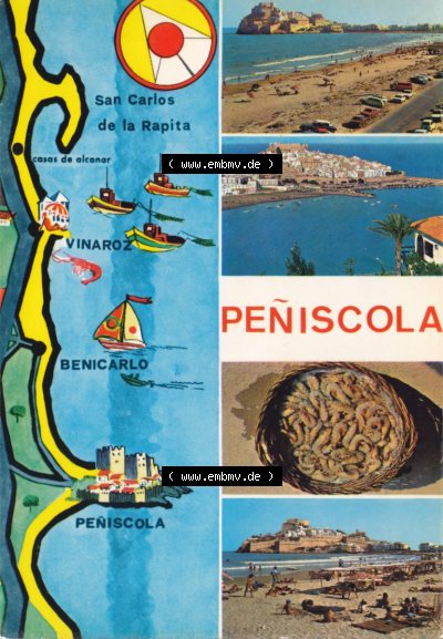 Ansichtskarte Spanien Allgemeine Übersicht in Farbe/Color: Peniscola. Ansichtskarte aus Spanien allgemein in Farbe, im online... Sammlung