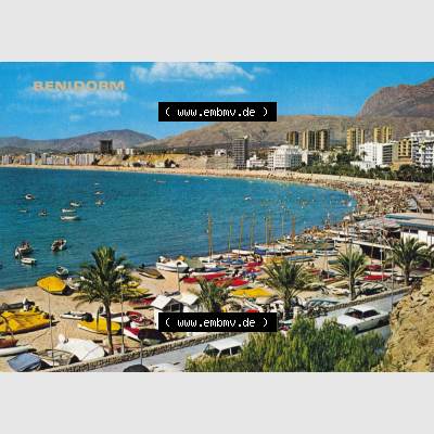 Ansichtskarte Spanien Allgemeine Übersicht in Farbe/Color: Benidorm. Ansichtskarte aus Spanien allgemein in Farbe, im online Katalog für private Ansichtskarten-Sammler,... Sammlung