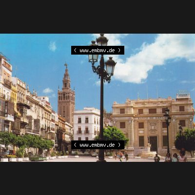 Ansichtskarte Spanien Sevilla, in Farbe / Color Plaza de San Francisco Querformat. Ansichtskarte aus Spanien Sevilla in Farbe, im online Katalog für private Ansichtskarten-Sammler,... Sammlung