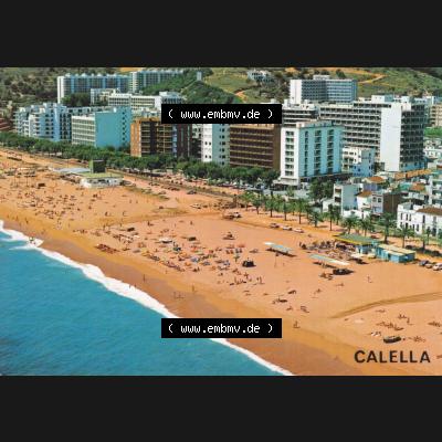 Ansichtskarte Spanien Allgemeine Übersicht in Farbe/Color: Costa Dorada Calella. Ansichtskarte aus Spanien allgemein in Farbe, im online Katalog für private Ansichtskarten-Sammler,... Sammlung