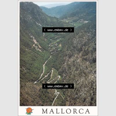 Ansichtskarte Spanien Mallorca Farbe/Color, Straßen auf Mallorca im Gebirge I. Hochformat. Ansichtskarte aus Spanien Mallorca in Farbe, im online Katalog für private... Sammlung